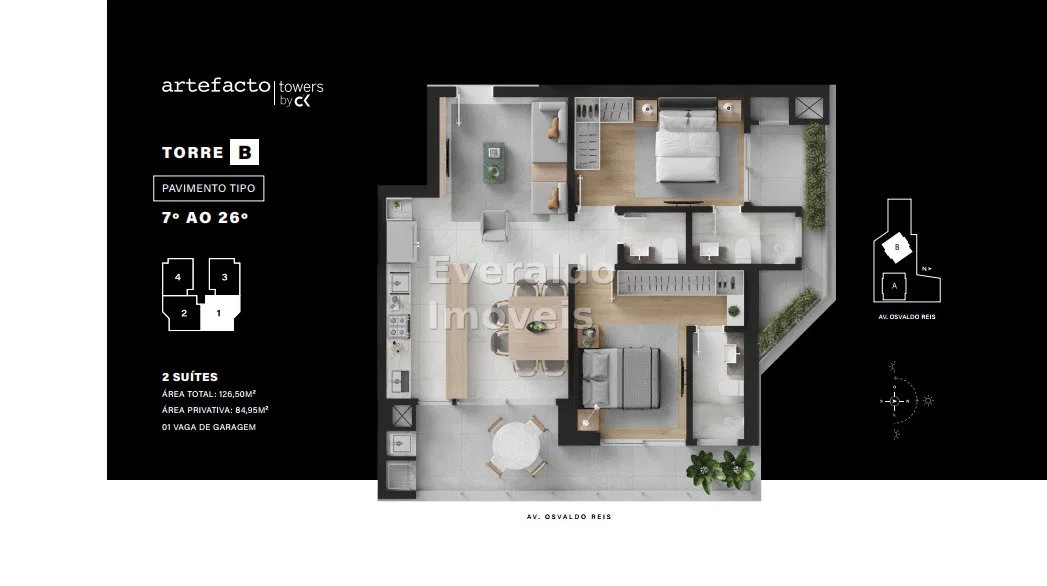 Artefacto CK AP 1701 Torre B — Praia Brava, foto 8